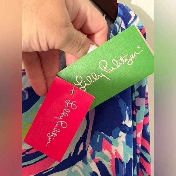 LILLY PULITZER RARE Sm Britta Top One Shoulder Drape Cape Dolman SAMPLE Resort - Picture 6 of 10